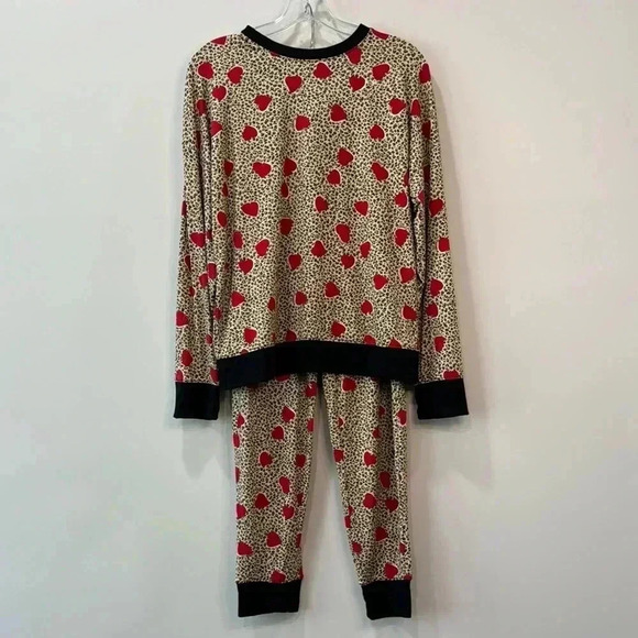 DKNY Animal Print Two Piece Pajamas Set - Size S